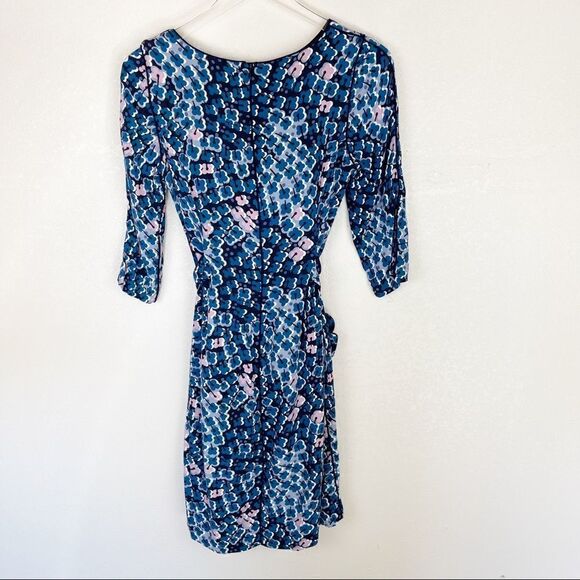 Boden Blue Midi Geometric Sheath Dress Size 4L - Picture 6 of 8
